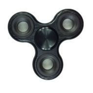 Metal Fidget Hand Spinner Long Spin ADHD Stress Relief Desk Toy With Gift Box. - Black