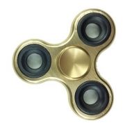 Metal Fidget Hand Spinner Long Spin ADHD Stress Relief Desk Toy With Gift Box. - GOLD