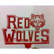 /MetalCreationsByJMC Red Wolves Yard Sign