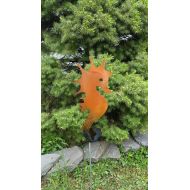 MetalElementz Seahorse Metal Garden Stake/Plasma Cut Metal Art