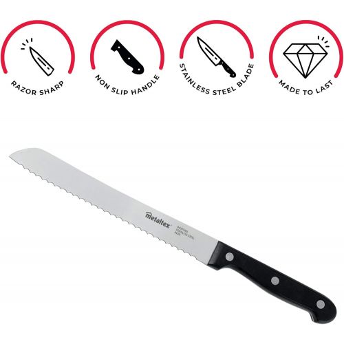  [아마존베스트]Metaltex Professional Bread Knife 32.5cm Stainless Steel