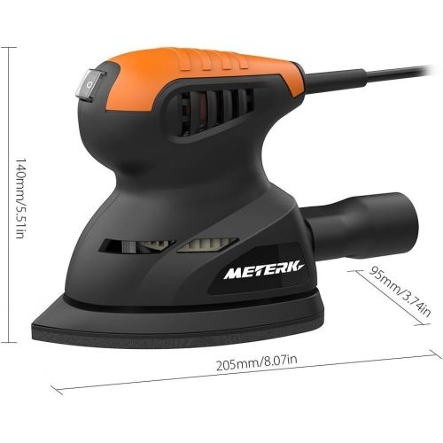  [아마존 핫딜]  [아마존핫딜]Random Orbit Sander, Meterk 13500RPM Mouse Detail Sander Wall Putty Polishing Machines Sander with 16PCS Sandpapers Dust Collection Port for Tight Spaces Sanding in Home Decoration