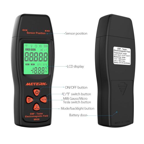  [아마존 핫딜] [아마존핫딜]Meterk EMF Meter Electromagnetic Field Radiation Detector Handheld Mini Digital LCD EMF Detector Dosimeter Tester Counter