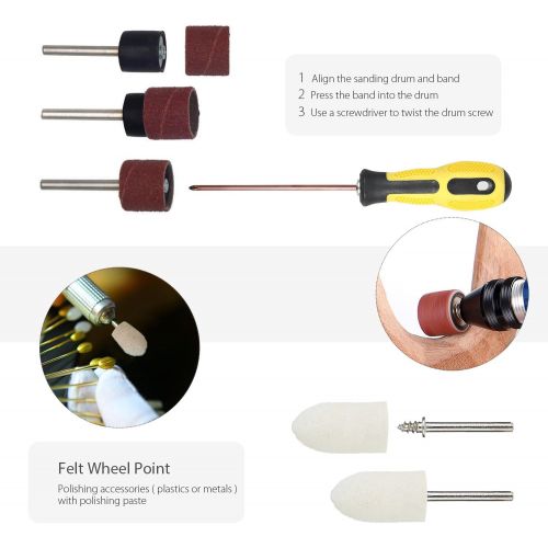  [아마존 핫딜] Rotary Tool Accessories Kit, Meterk 349pcs Grinding Polishing Drilling Kits, 1/8 Shank Electric Grinder Universal Fitment for Easy Cutting Grinding Sanding Sharpening Carving Polis