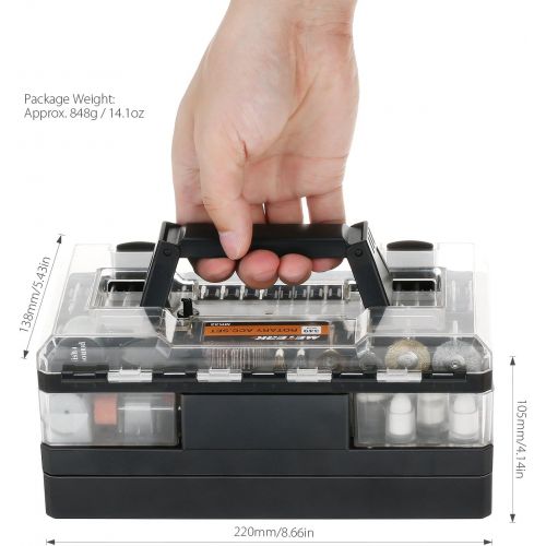  [아마존 핫딜] Rotary Tool Accessories Kit, Meterk 349pcs Grinding Polishing Drilling Kits, 1/8 Shank Electric Grinder Universal Fitment for Easy Cutting Grinding Sanding Sharpening Carving Polis