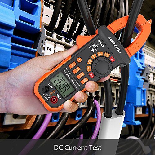  [아마존 핫딜]  [아마존핫딜]Clamp Meter Meterk Stromzange 4000 Counts Beruehrungsloser Multimeter Auto Range AC/DC Spannung Strom Widerstand Kapazitanz Frequenz Diode Hz Test mit Hinterbeleuchtung LCD-Bildschi