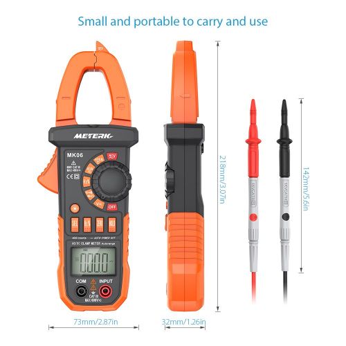  [아마존 핫딜]  [아마존핫딜]Clamp Meter Meterk Stromzange 4000 Counts Beruehrungsloser Multimeter Auto Range AC/DC Spannung Strom Widerstand Kapazitanz Frequenz Diode Hz Test mit Hinterbeleuchtung LCD-Bildschi