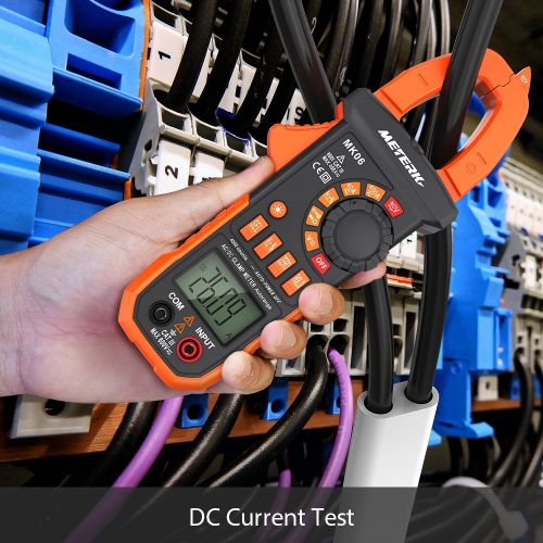  [아마존 핫딜]  [아마존핫딜]Clamp Meter Meterk Stromzange 4000 Counts Beruehrungsloser Multimeter Auto Range AC/DC Spannung Strom Widerstand Kapazitanz Frequenz Diode Hz Test mit Hinterbeleuchtung LCD-Bildschi