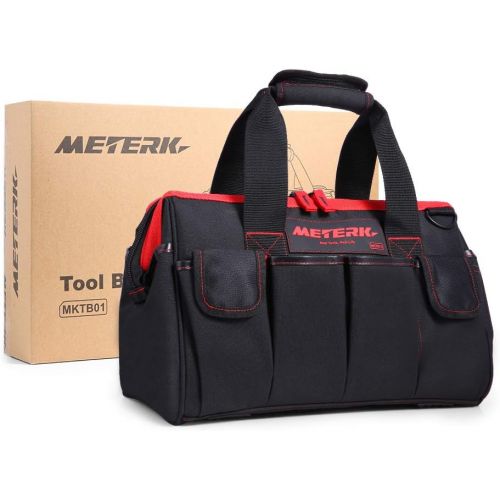  [아마존 핫딜] [아마존핫딜] Werkzeugtasche & Werkzeugbeutel, Meterk Transporttasche, Robuster 600D Polyestergewebe und Kratzfestes PU-Lederfutter, (40 x 25 x 22cm, komfortabler stabiler Griff und Verstellbare