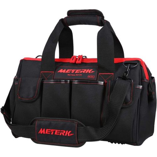  [아마존 핫딜] [아마존핫딜] Werkzeugtasche & Werkzeugbeutel, Meterk Transporttasche, Robuster 600D Polyestergewebe und Kratzfestes PU-Lederfutter, (40 x 25 x 22cm, komfortabler stabiler Griff und Verstellbare