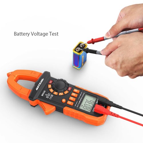  Meterk Digital Clamp Meter Multimeter 4000 Counts Auto-ranging Multimeter with AC/DC Voltage&Current, Resistance, Capacitance, Frequency, Diode, Hz Test, Non-contact Voltage Detect