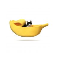 Meters Creative Cat Bed | Banana-Shaped Cat Bed Banana Boat Cat Supplies - for Kittens Under 13 lbs