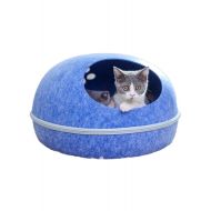 Meters Cat Bed | Cat House Felt Cat Sleeping Bag - Washable & Detachable - for Cats & Kittens Under 16 lbs - Blue
