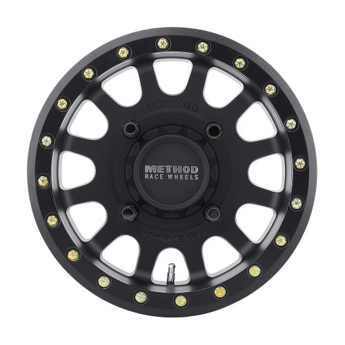  Method Race Wheels MR401 Matte Black Wheel with Grade 8 Beadlock Bolts (15x7/4x156mm) 13 mm offset