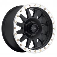 Method Race Wheels Double Standard Matte Black Wheel with Machined Lip (18x9/6x5.5) -12 mm offset