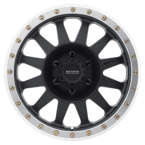  Method Race Wheels Double Standard Matte Black Wheel with Machined Lip (18x9/6x5.5) -12 mm offset
