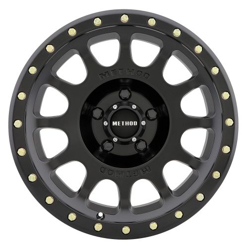  Method Race Wheels NV Matte Black Wheel with Zinc Plated Accent Bolts (18x9/5x5.5) 18 mm offset