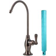 Metpure Reverse Osmosis Drinking Water Non Air Gap RO Faucet Filtration System Water Dispenser Spout (Antique Brass) with Drinking Water Faucet Wrench RO-FW148