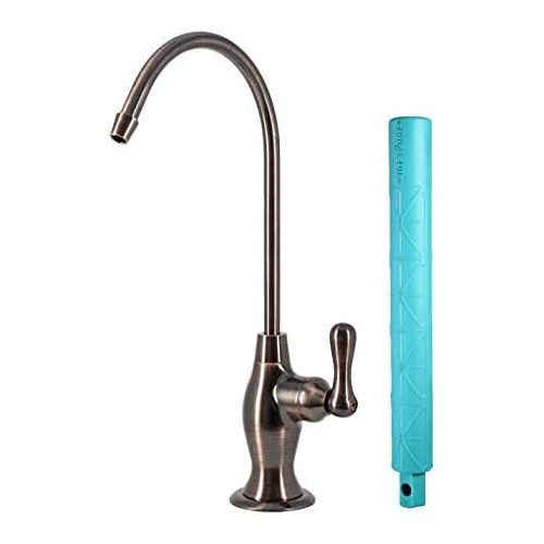  Metpure Reverse Osmosis Drinking Water Non Air Gap RO Faucet Filtration System Water Dispenser Spout (Antique Brass) with Drinking Water Faucet Wrench RO-FW148