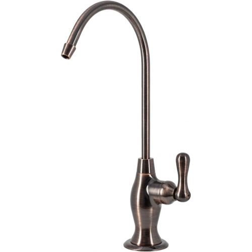  Metpure Reverse Osmosis Drinking Water Non Air Gap RO Faucet Filtration System Water Dispenser Spout (Antique Brass) with Drinking Water Faucet Wrench RO-FW148