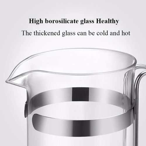  Mettime French Press Filter Kaffeekanne Haushalt hitzebestaendigem Glas Mehrzweck Machen Kaffee Jasmin Tee Milch Blase - 300ML