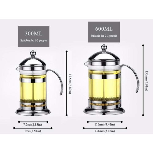  Mettime French Press Filter Kaffeekanne Haushalt hitzebestandiges Glas Mehrzweck Machen Kaffee Jasmin Tee Milch Blase - 800ML