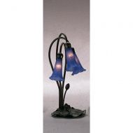 Meyda Home Indoor Decorative Lighting Accessories 16H Blue Pond Lily 3 Lt Accent Lamp