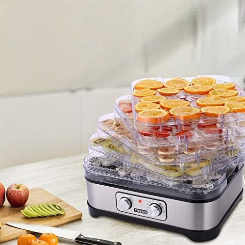  [아마존베스트]Meykey Food Dehydrator with Temperature Control, Dehydrator for Food, Fruit, Meat, BPA-Free, 5 Racks, 250 W