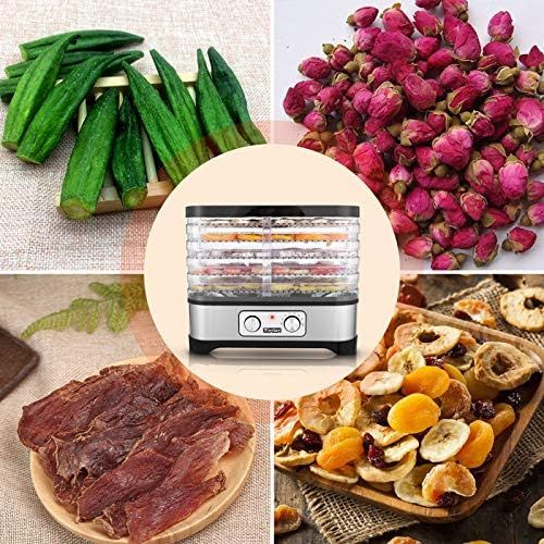  [아마존베스트]Meykey Food Dehydrator with Temperature Control, Dehydrator for Food, Fruit, Meat, BPA-Free, 5 Racks, 250 W