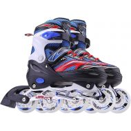 mfw@wewe Inline Skates Can Be Adjusted for Womens Mens Childrens Roller Skates Beginners Speed Skating Shoes Roller Skates 8-12 Years Old Professional Skates Color : #3, Size : S (