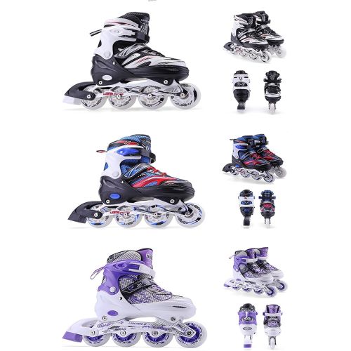  mfw@wewe Inline Skates Can Be Adjusted for Womens Mens Childrens Roller Skates Beginners Speed Skating Shoes Roller Skates 8-12 Years Old Professional Skates Color : #3, Size : S (