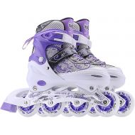 mfw@wewe Inline Skates Can Be Adjusted for Womens Mens Childrens Roller Skates Beginners Speed Skating Shoes Roller Skates 8-12 Years Old Professional Skates Color : #1, Size : M (