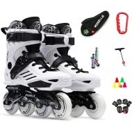 mfw@wewe Inline Skates Men and Women Professional Single Row Skating Shoes Speed Skating Shoes Outdoor Roller Skates Suitable for Beginners 35-46 Yards