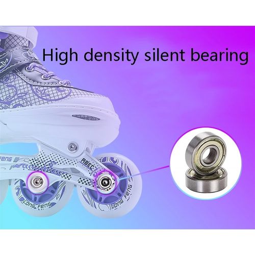  mfw@wewe Inline Skates Can Be Adjusted for Womens Mens Childrens Roller Skates Beginners Speed Skating Shoes Roller Skates 8-12 Years Old Professional Skates Color : #6, Size : M (