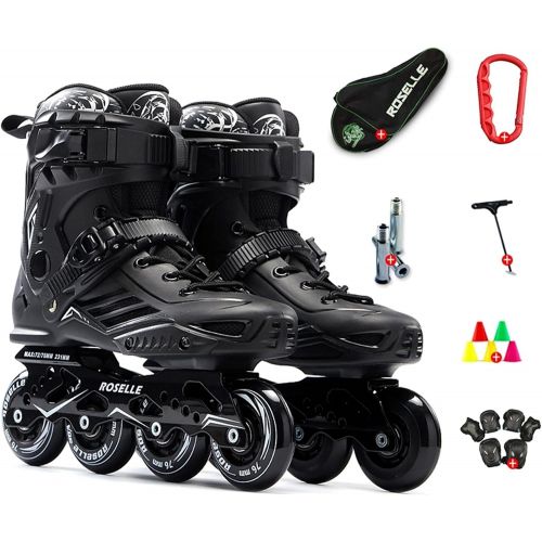  mfw@wewe Inline Skates Men and Women Professional Single Row Skating Shoes Speed Skating Shoes Outdoor Roller Skates Suitable for Beginners 35-46 Yards