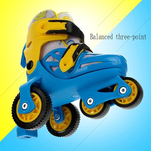  mfw@wewe Inline Skates Roller Skates Young Childrens Skate Set Double Row Roller Skates Beginner Pulley Shoes Womens Adult Fitness Inline Skate Professional
