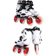 mfw@wewe Inline Skates Roller Skates Professional Outdoor Speed Inline Skates for Men Womens Adult 110 Mm Wheels Racing Skates White and Black Adult Single Row Skates (Color : Weiss