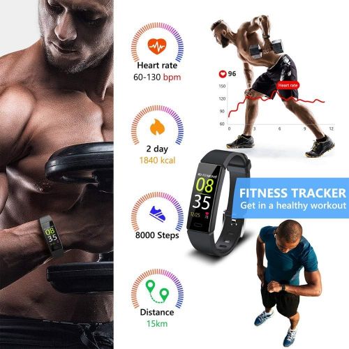  Mgaolo Fitness Tracker with Blood Pressure Heart Rate Sleep Monitor,10 Sport Modes IP68 Waterproof Activity Tracker Fit Smart Watch with Pedometer Calorie Step Counter for Women Me