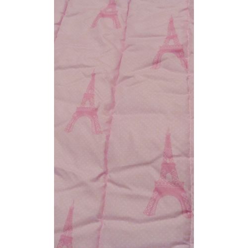  Nicole Miller Paris Eiffel Tower Bicycle Pink White Polka Dot Sleeping Bag