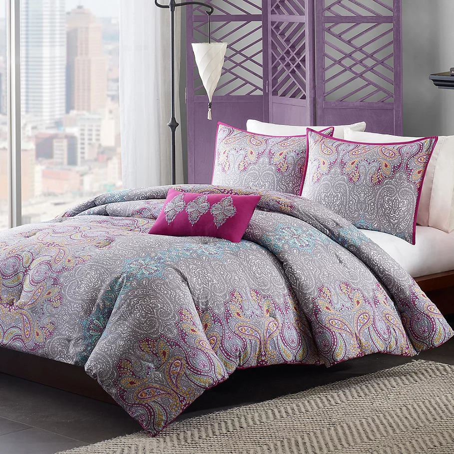 Mizone Keisha Comforter Set in Grey