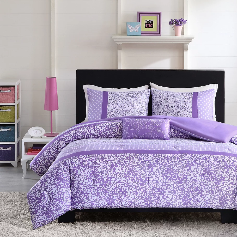 Mizone Riley Reversible Comforter Set in Purple