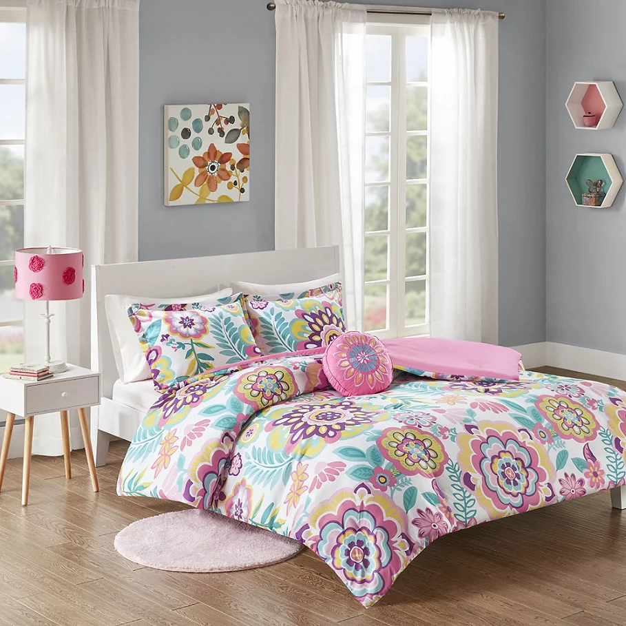  Mi Zone Camille Floral Printed Comforter Bedding Set