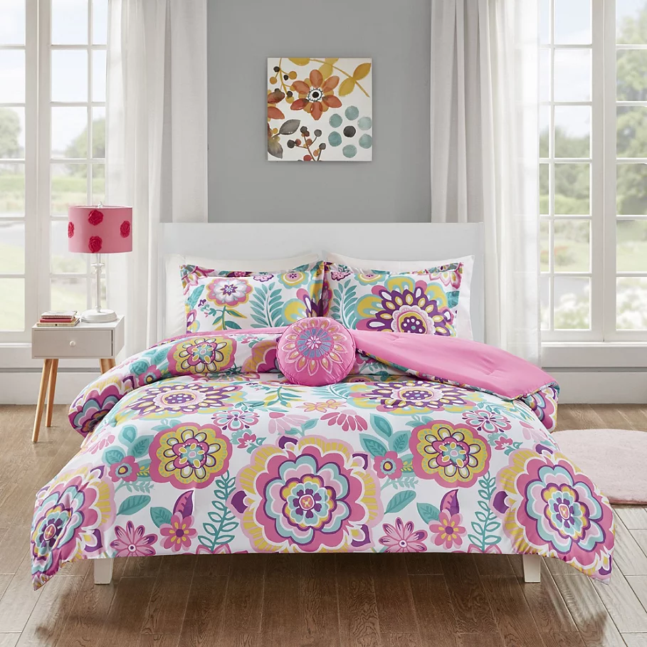  Mi Zone Camille Floral Printed Comforter Bedding Set