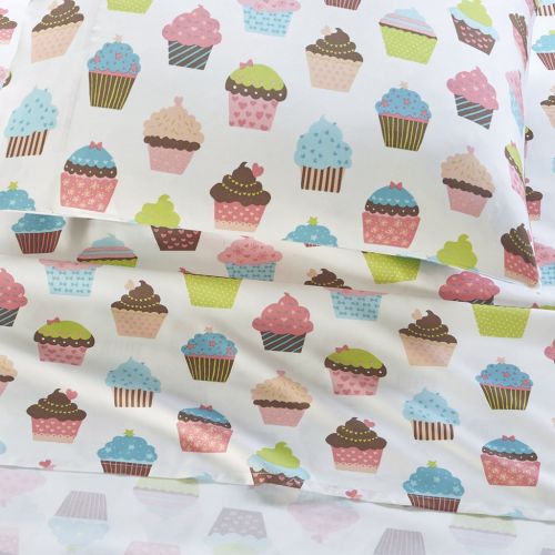  Mi-Zone Cupcake Sheet Set, Twin, Multi