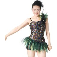 MiDee Pavonine Sequin Camisole Biketard Dance Costume Jazz Clothing