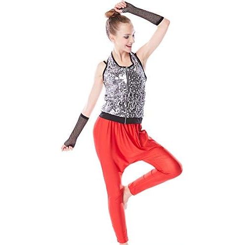  MiDee 2 Pieces Girls Hip Hop High Neck Costumes Clothes