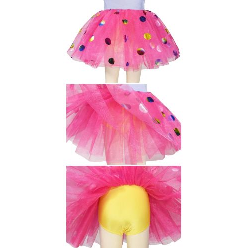  MiDee Ballet Costume Dance Dress for Children Camisole Sequin Polka Dots