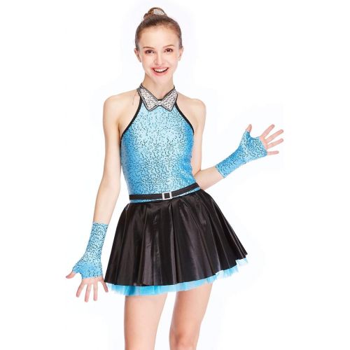  MiDee Lyrical Dress Dance Costume Peaked Collar Sequined Tank Top CC2885