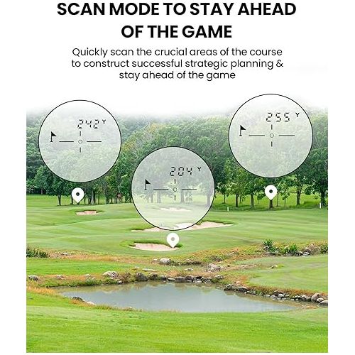  MiLESEEY PF1 1000 Yards Golf Rangefinder with Slope Switch, All Weather Golf Range Finder, 0.1s Flag Lock with Pulse Vibration, IP65 Waterproof, 7.5° Wide View, Continuous Scan Mode