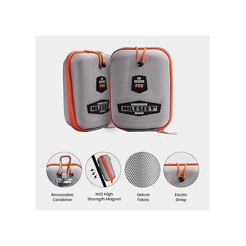  MiLESEEY Golf Rangefinder Case Hard Shell Case for Golf Range Finder Compatible with Bushnell, Callaway & Tectectec - Universal Range Finder Case Box - EVA Bag with Carabiner Belt Clip (With Magnet)